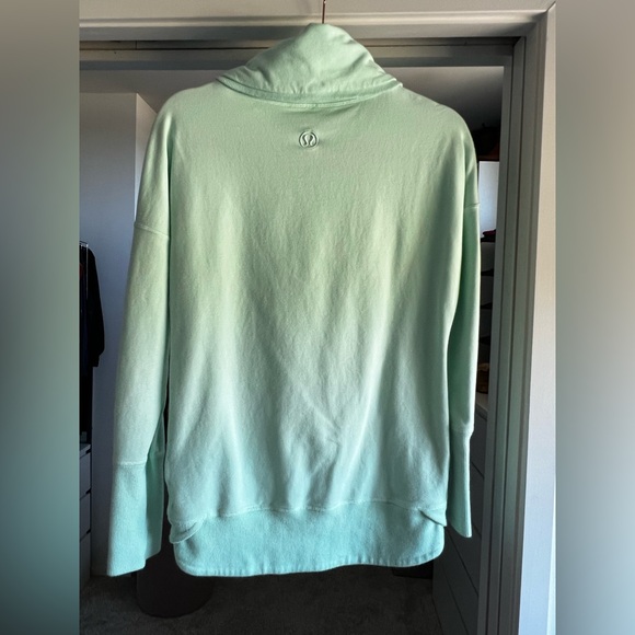 Lululemon cowl neck pullover - mint green - size 6 - Picture 2 of 3